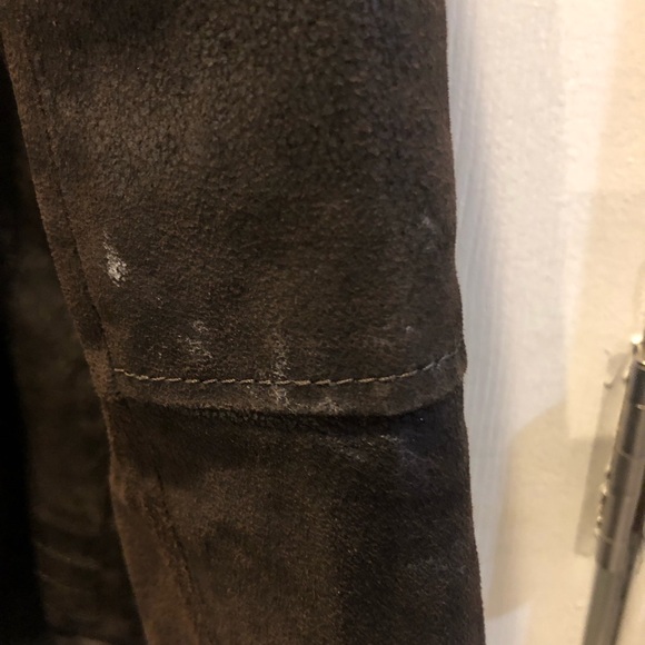 Danier Vintage Dark Brown Leather Sherpa Lined Jacket XL - Picture 12 of 14